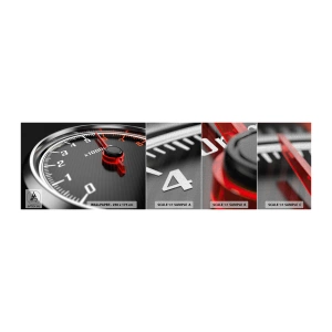 Prøve Fototapet Premium Canvas - Træd på speederen - Automotive, Speedometer, 3D - 100x30 cm