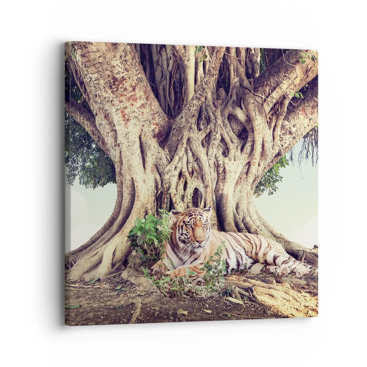 Lærredstryk - Billede på lærred - Udsigt fra Første Mosebog - 30x30 cm