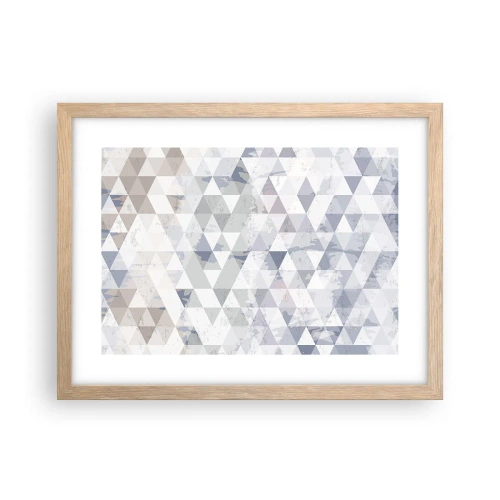 Plakat i ramme af lyst egetræ - I takt på tre - 40x30 cm