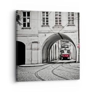 Lærredstryk - Billede på lærred - Gennem byens labyrint - 30x30 cm