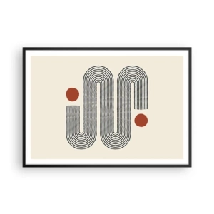 Plakat i sort ramme - Fra start til slut - 100x70 cm