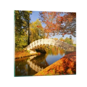 Billede på glas - På den hvide bro af suk - 70x70 cm