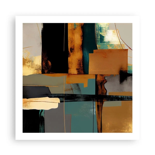Plakat - Abstraktion - lys og skygge - 60x60 cm