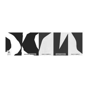 Prøve Fototapet Premium Canvas - Positiv-negativ - Sort og hvid, Abstraktion, Stykke - 100x30 cm