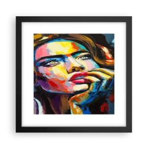 Plakat i sort ramme - Drømme som fugle svæver gennem himlen - 30x30 cm