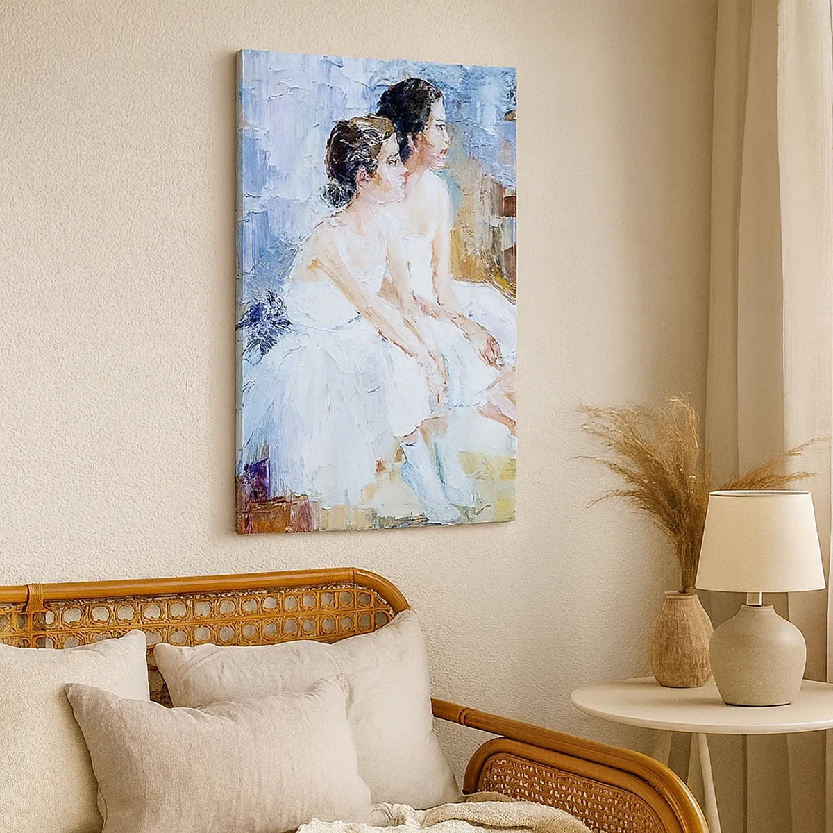 Lærredstryk - Billede på lærred - Hvile for unge svaner - 50x70 cm