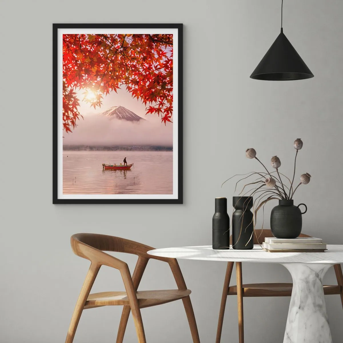 Plakat i sort ramme - I en japansk atmosfære - 40x50 cm