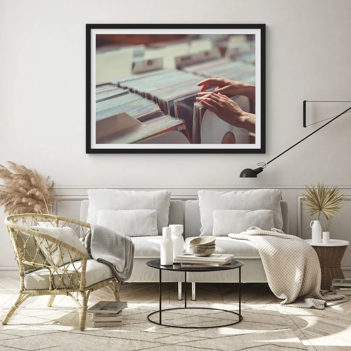 Plakat i sort ramme - På jagt efter følelser - 70x50 cm