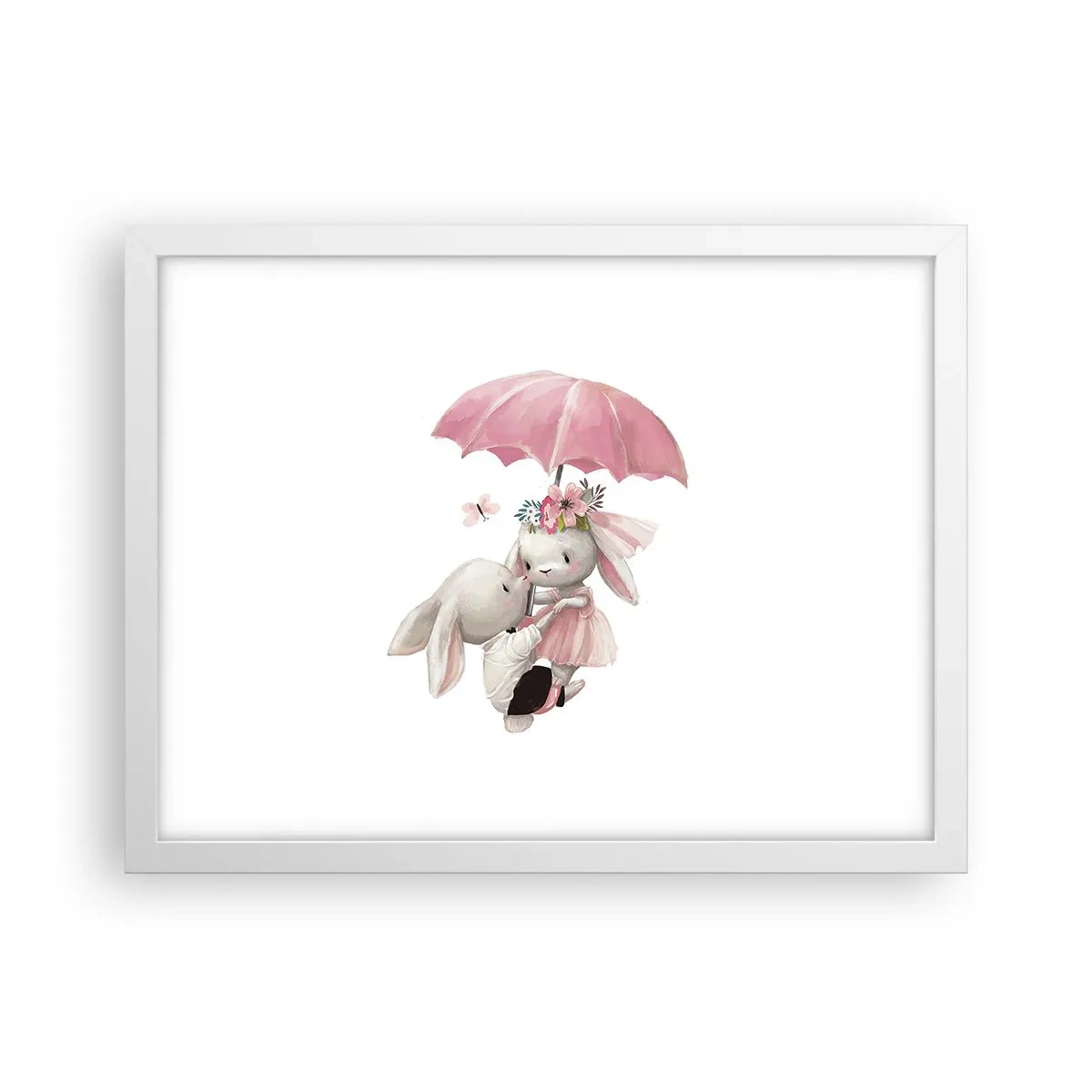 Plakat i hvid ramme - Det er kærlighed - 40x30 cm