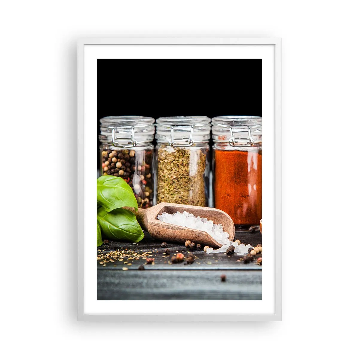 Plakat i hvid ramme - For at livet kan smages - 50x70 cm