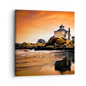 Lærredstryk - Billede på lærred - Vestkystens elegance - 30x30 cm