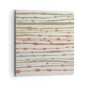 Lærredstryk - Billede på lærred - Musikalsk farvenotation - 60x60 cm