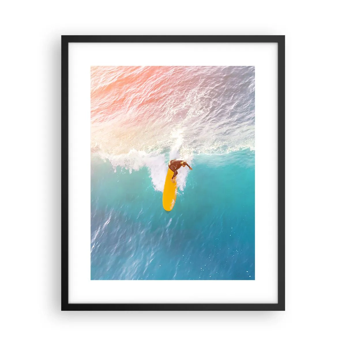 Plakat i sort ramme - Ocean rytter - 40x50 cm