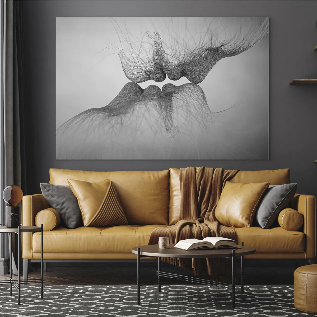 Billede på glas - Vindens kys - 120x80 cm