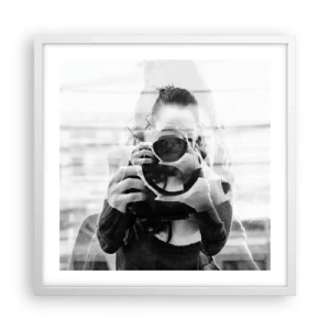 Plakat i hvid ramme - Skaber og materiale - 50x50 cm