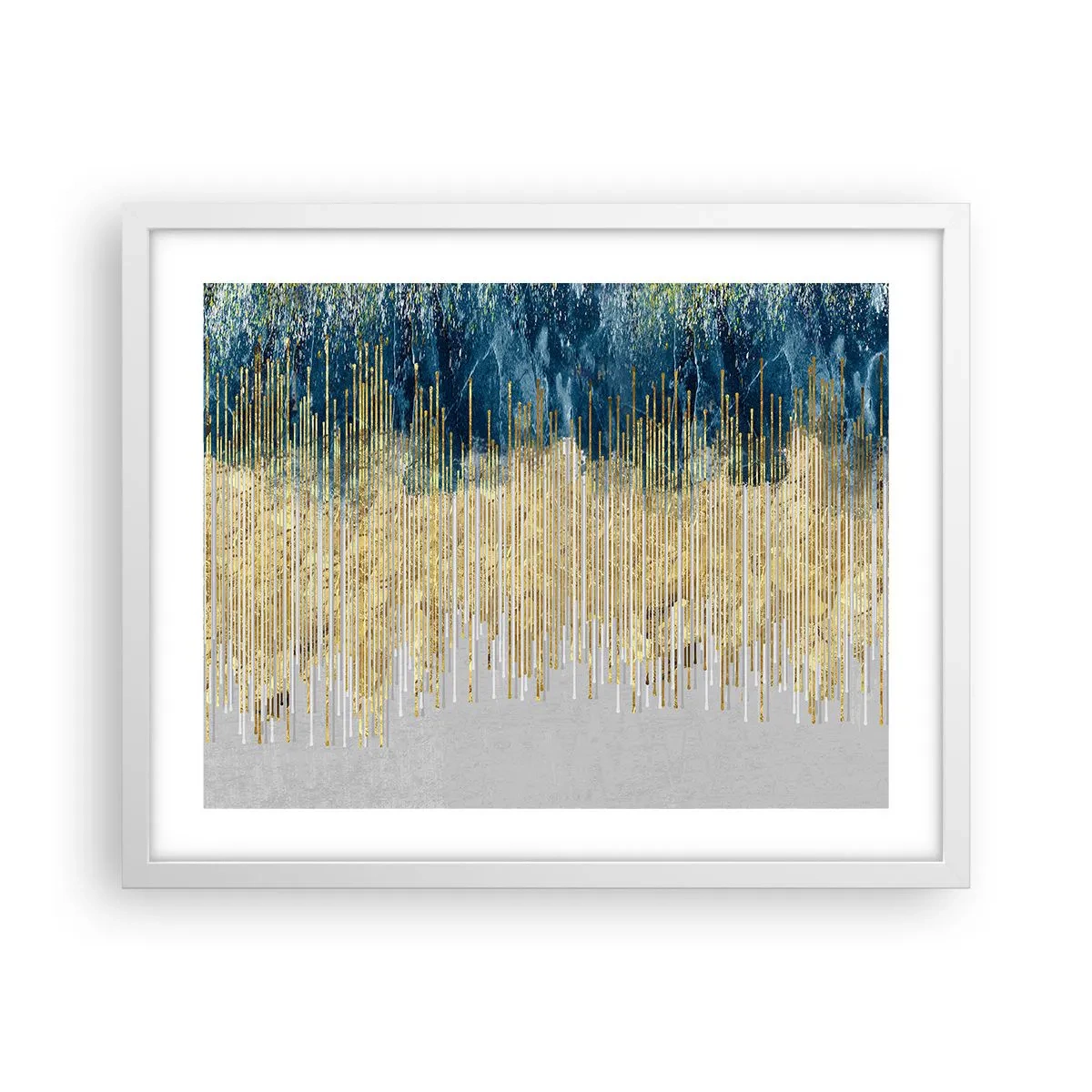 Plakat i hvid ramme - Forgyldt grænse - 50x40 cm