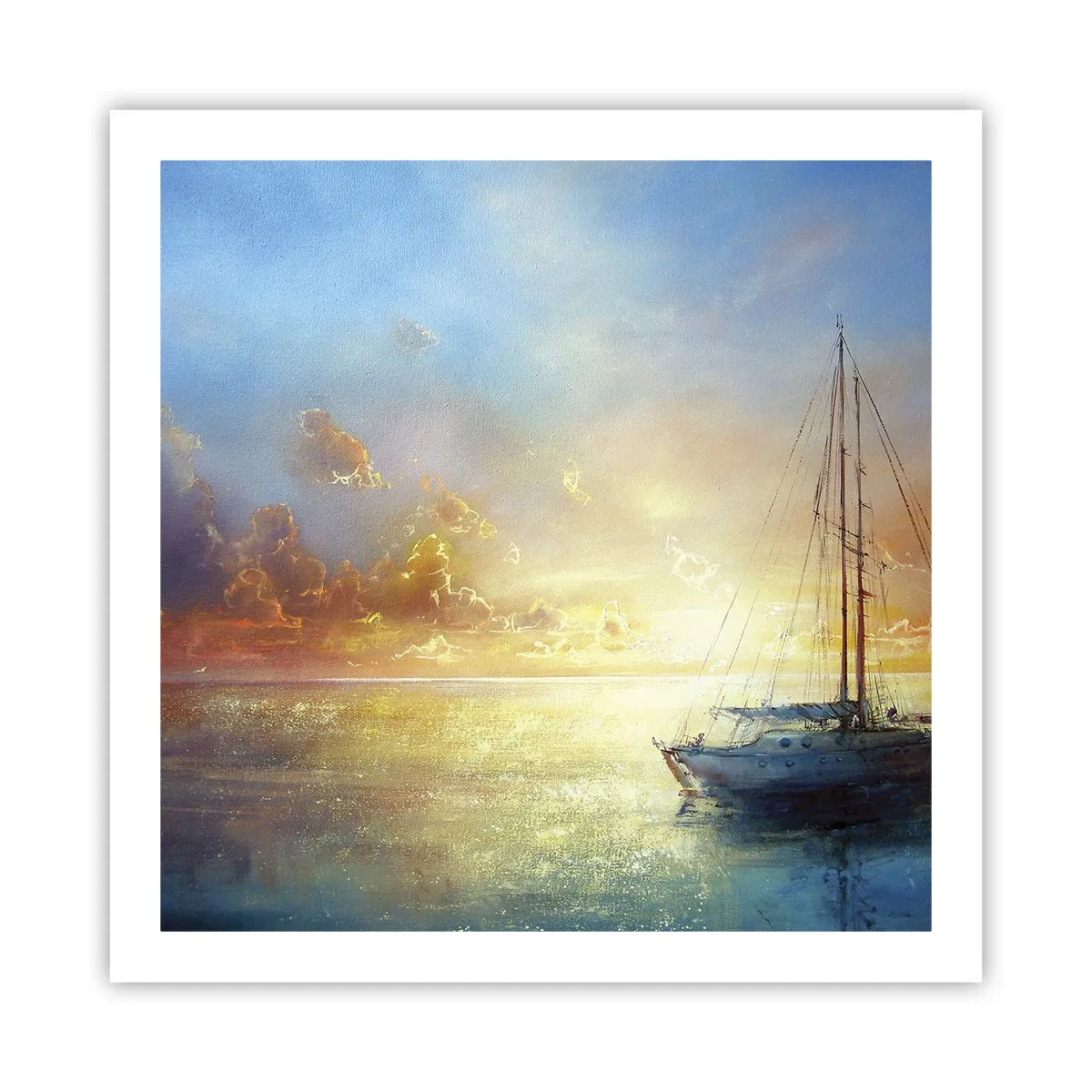 Plakat - I en gylden bugt - 60x60 cm