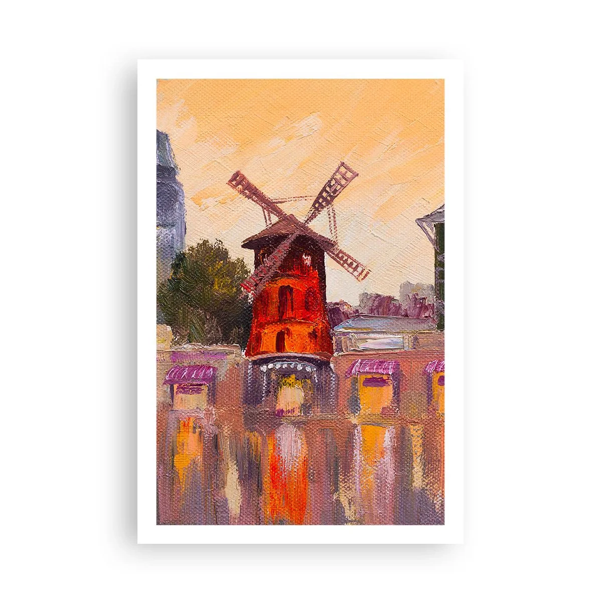 Plakat - Parisiske ikoner - Moulin Rouge - 61x91 cm