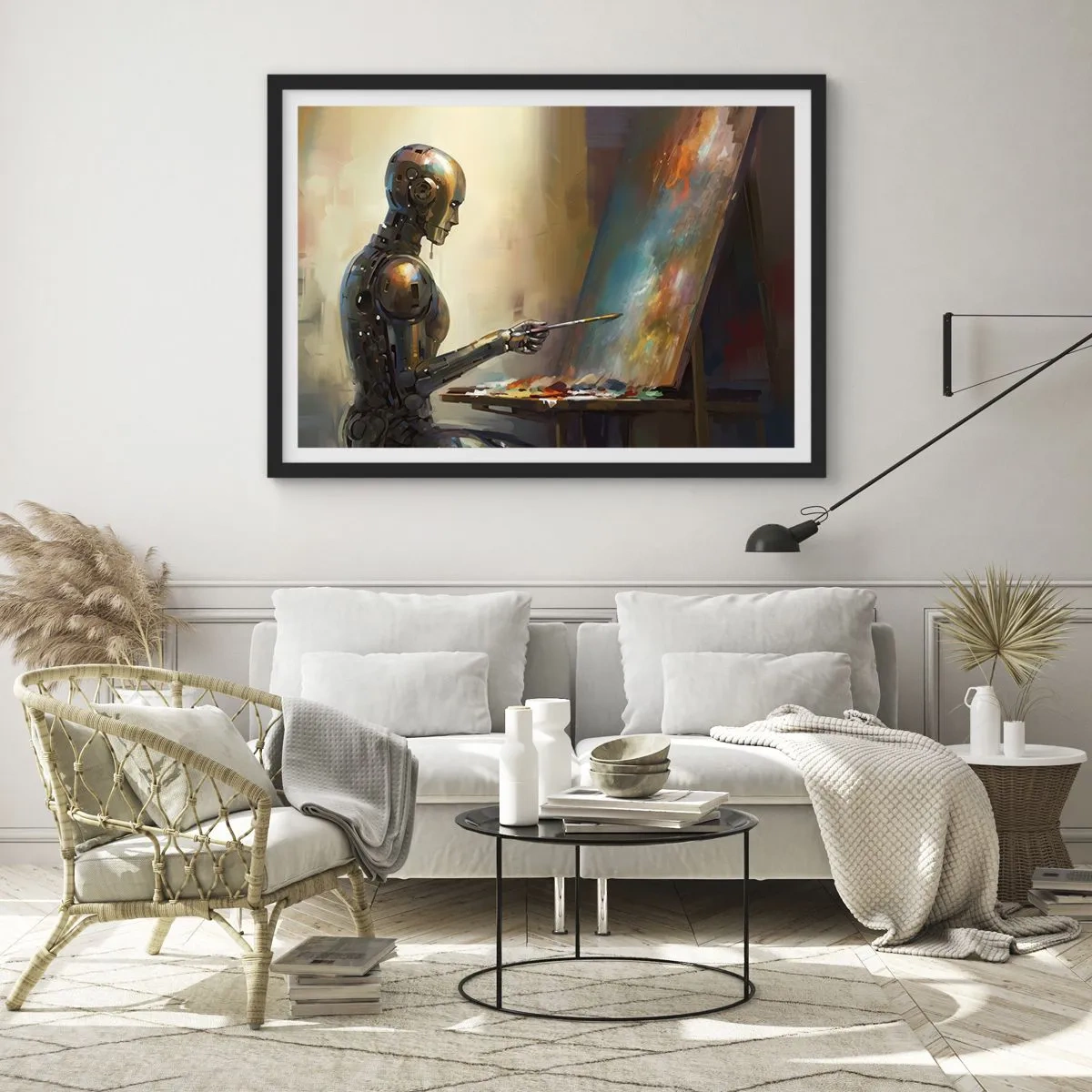 Plakat i sort ramme - Fremtidens kunst - 91x61 cm