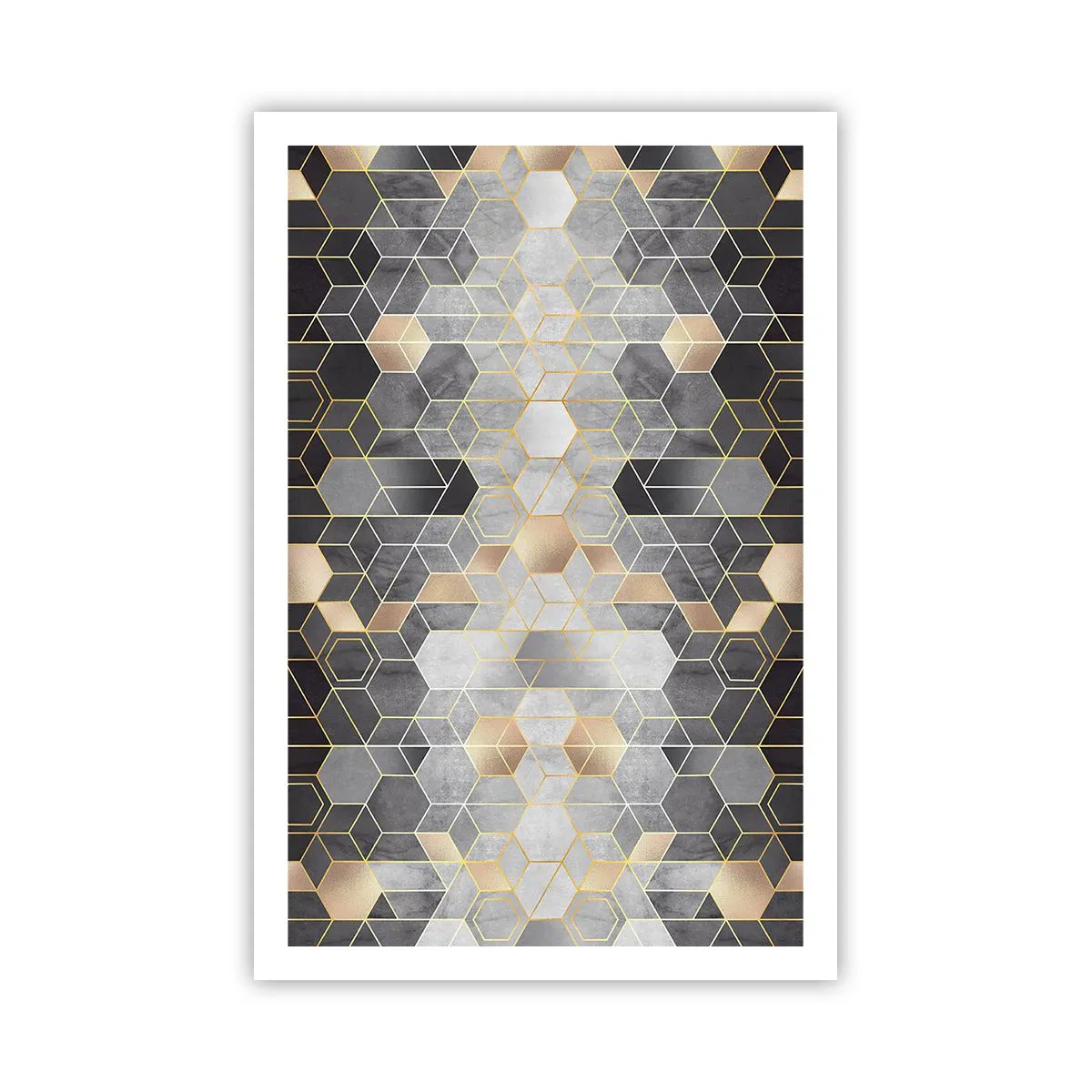 Plakat - Sammensætning af diamanter - 61x91 cm