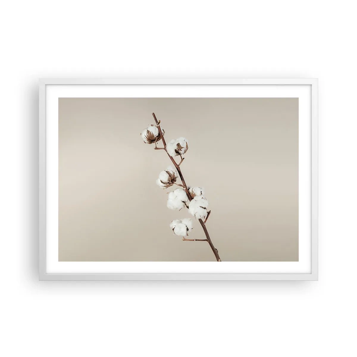 Plakat i hvid ramme - Ved kilden til blødhed - 70x50 cm