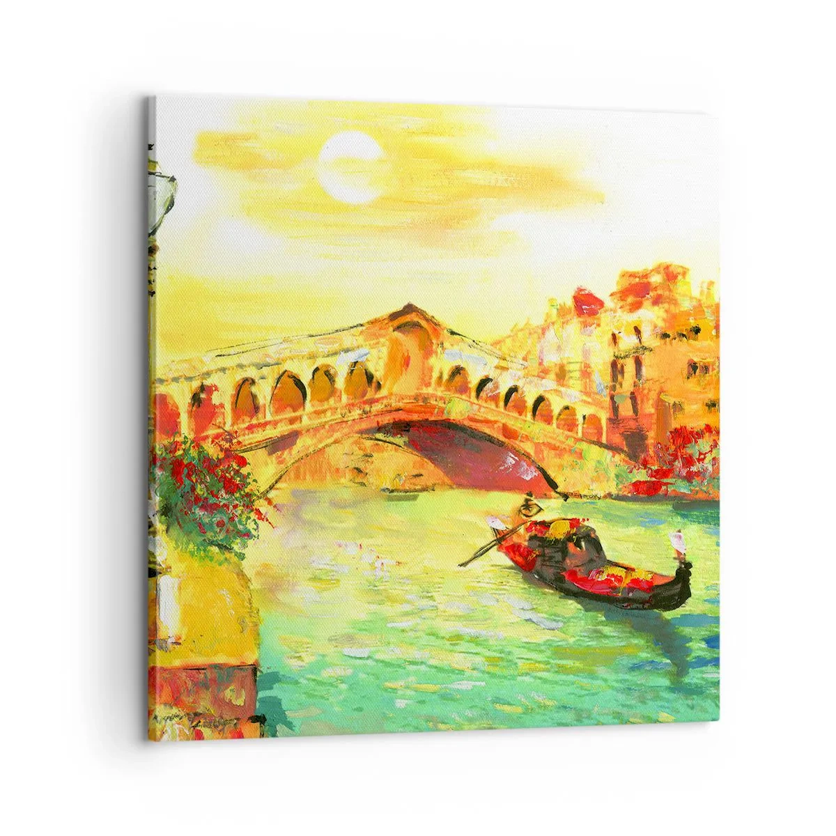 Lærredstryk - Billede på lærred - De elskendes pilgrimsrejse - 60x60 cm