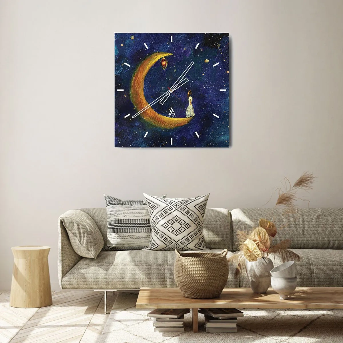 Vægur, Uret - Kald på verden - 40x40 cm