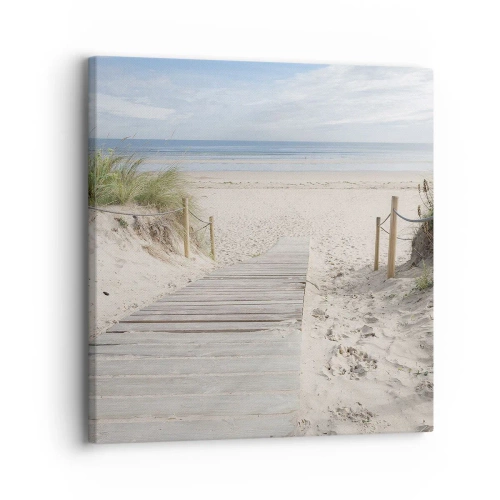 Lærredstryk - Billede på lærred - Ud over horisonten - 30x30 cm