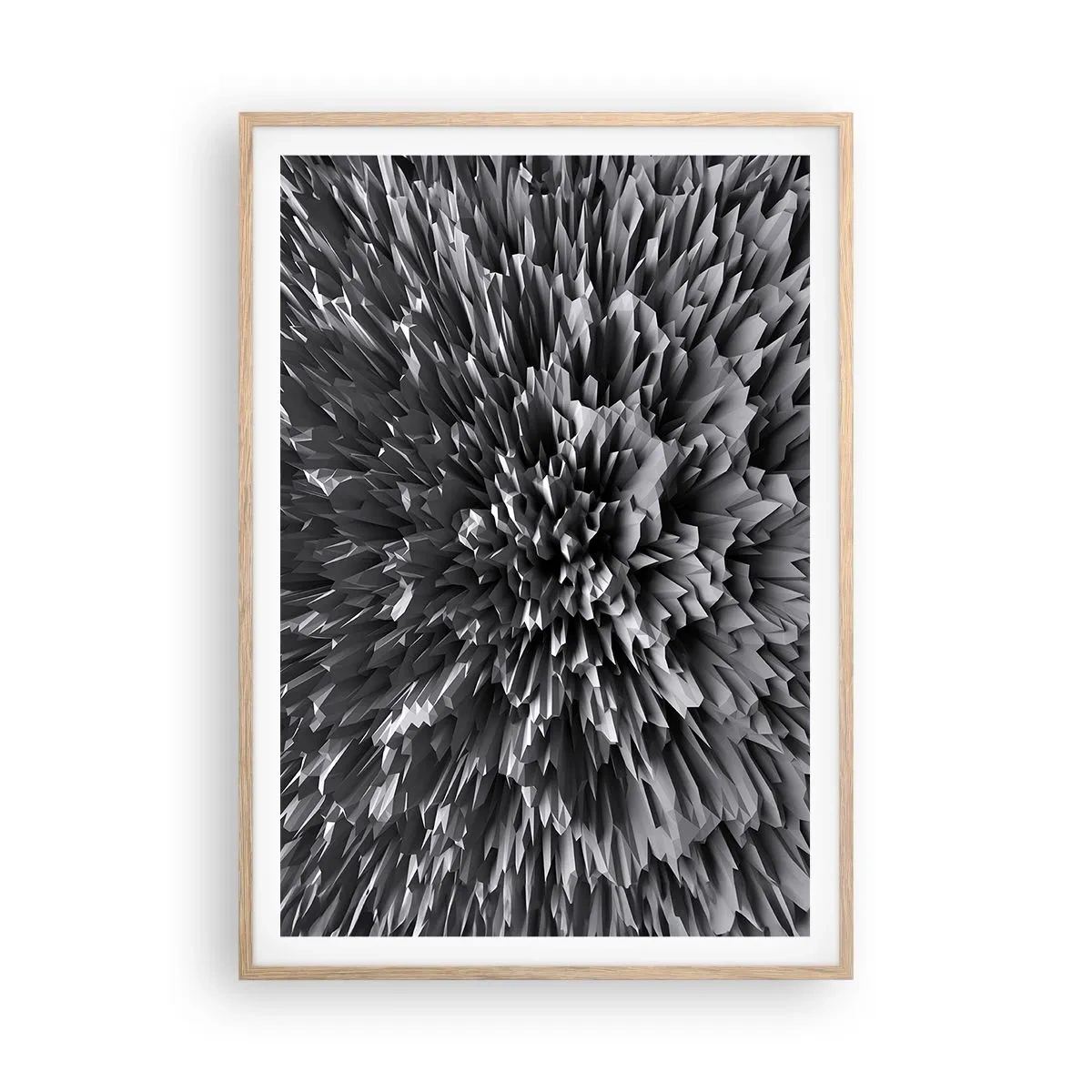 Plakat i ramme af lyst egetræ - Det kan ikke blive skarpere end dette - 70x100 cm