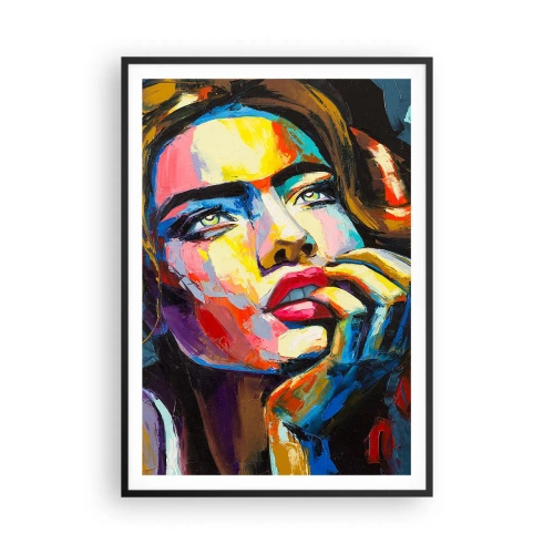 Plakat i sort ramme - Drømme som fugle svæver gennem himlen - 70x100 cm