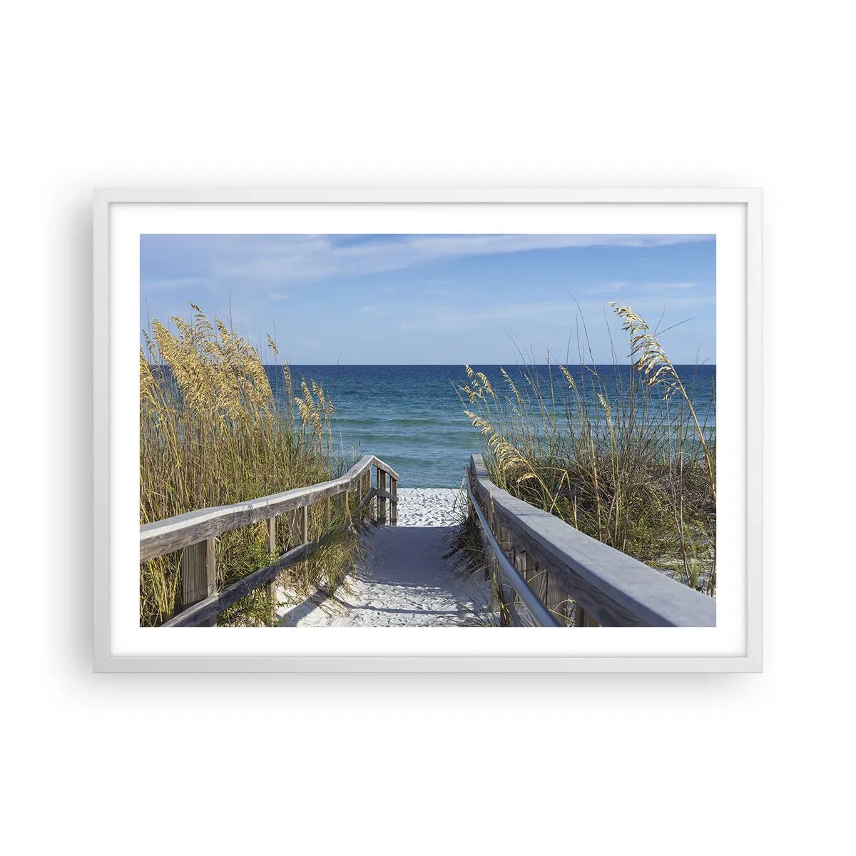Plakat i hvid ramme - I solen, i vinden - 70x50 cm