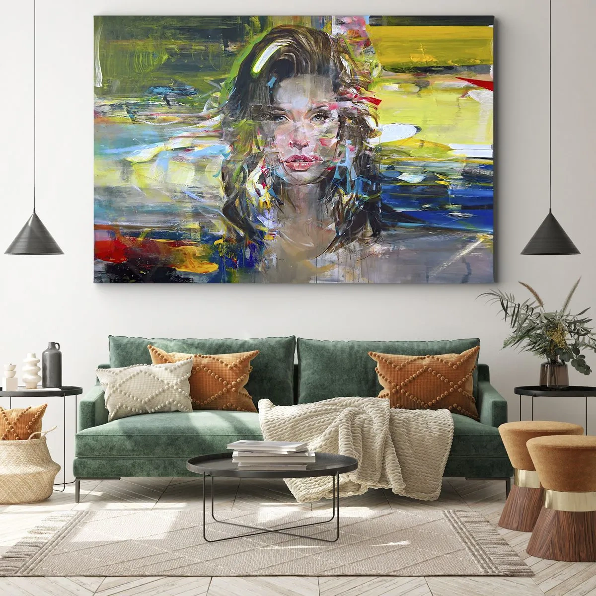 Lærredstryk - Billede på lærred - Bag lufttæppet - 100x70 cm