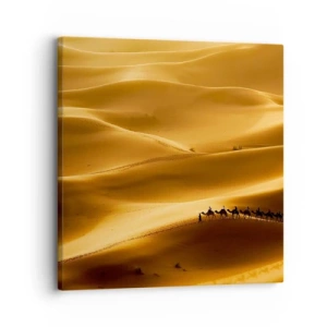 Lærredstryk - Billede på lærred - Karavane på ørkenens bølger - 30x30 cm