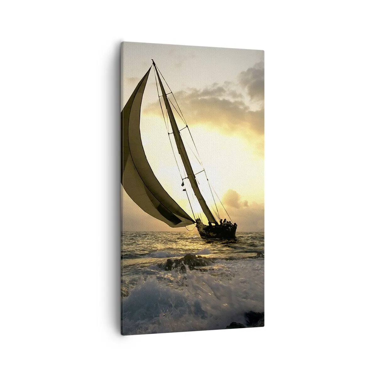 Lærredstryk - Billede på lærred - I medvind og modvind - 55x100 cm