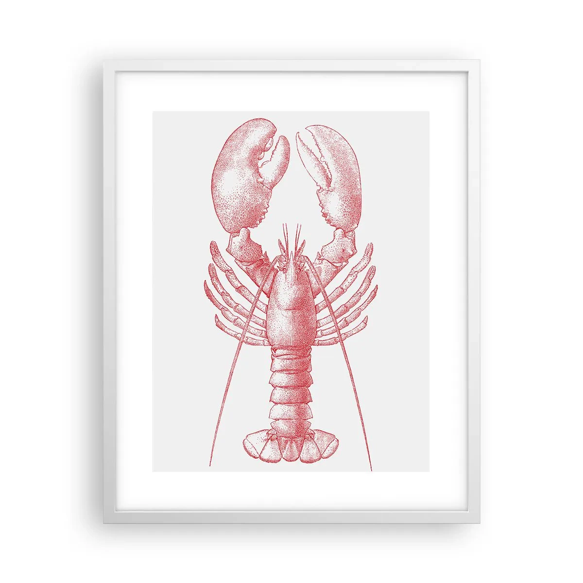 Plakat i hvid ramme - Hummer, der er Homer værdig - 40x50 cm