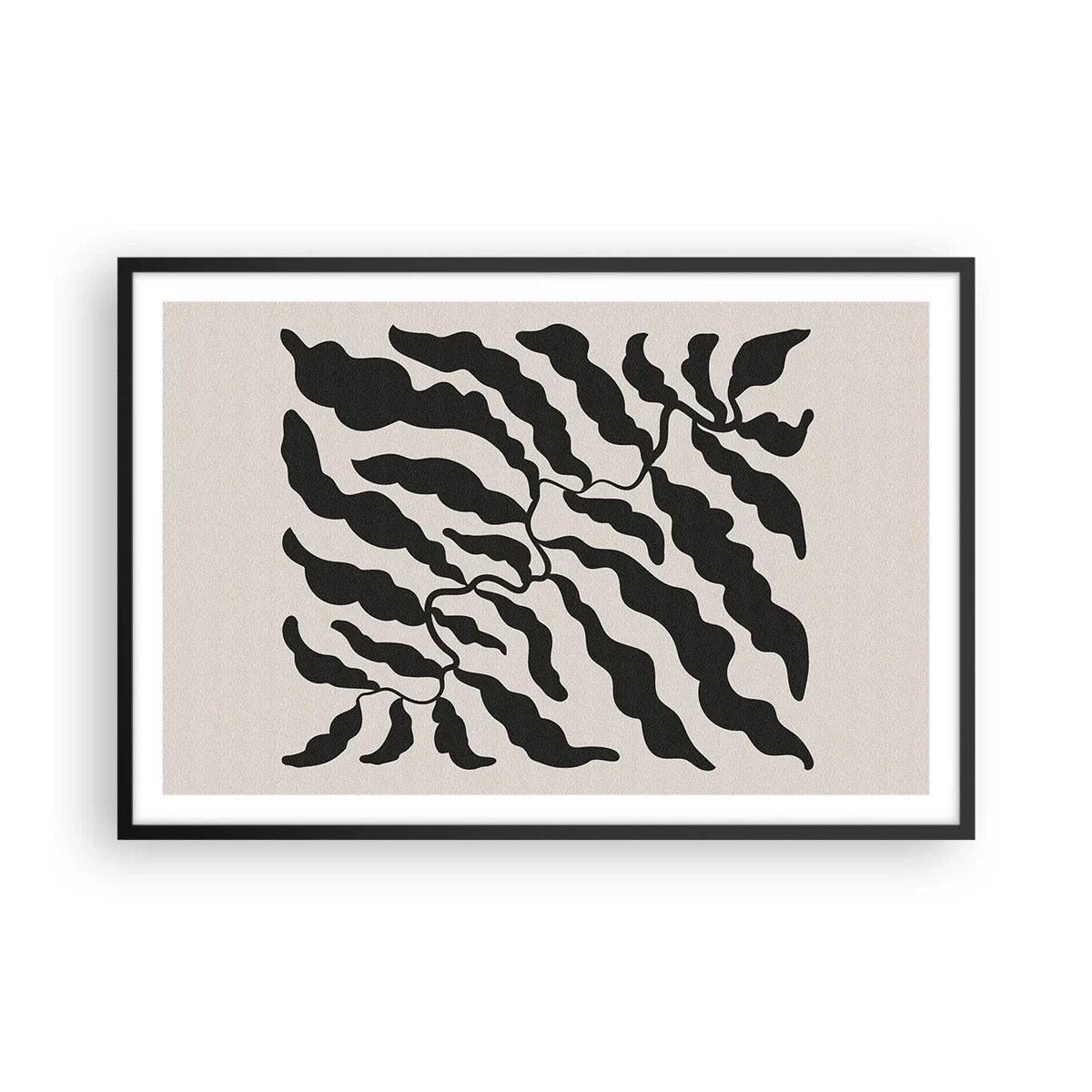 Plakat i sort ramme - En firkants natur - 91x61 cm