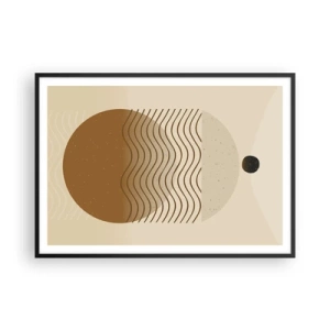 Plakat i sort ramme - Om geometriske figurers oprindelse - 100x70 cm