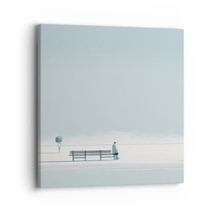 Lærredstryk - Billede på lærred - Ja, jeg venter. - 40x40 cm