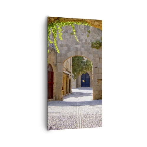 Lærredstryk - Billede på lærred - Et optog vil snart dukke op - 65x120 cm