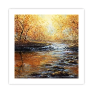 Plakat - Gylden strøm - 50x50 cm