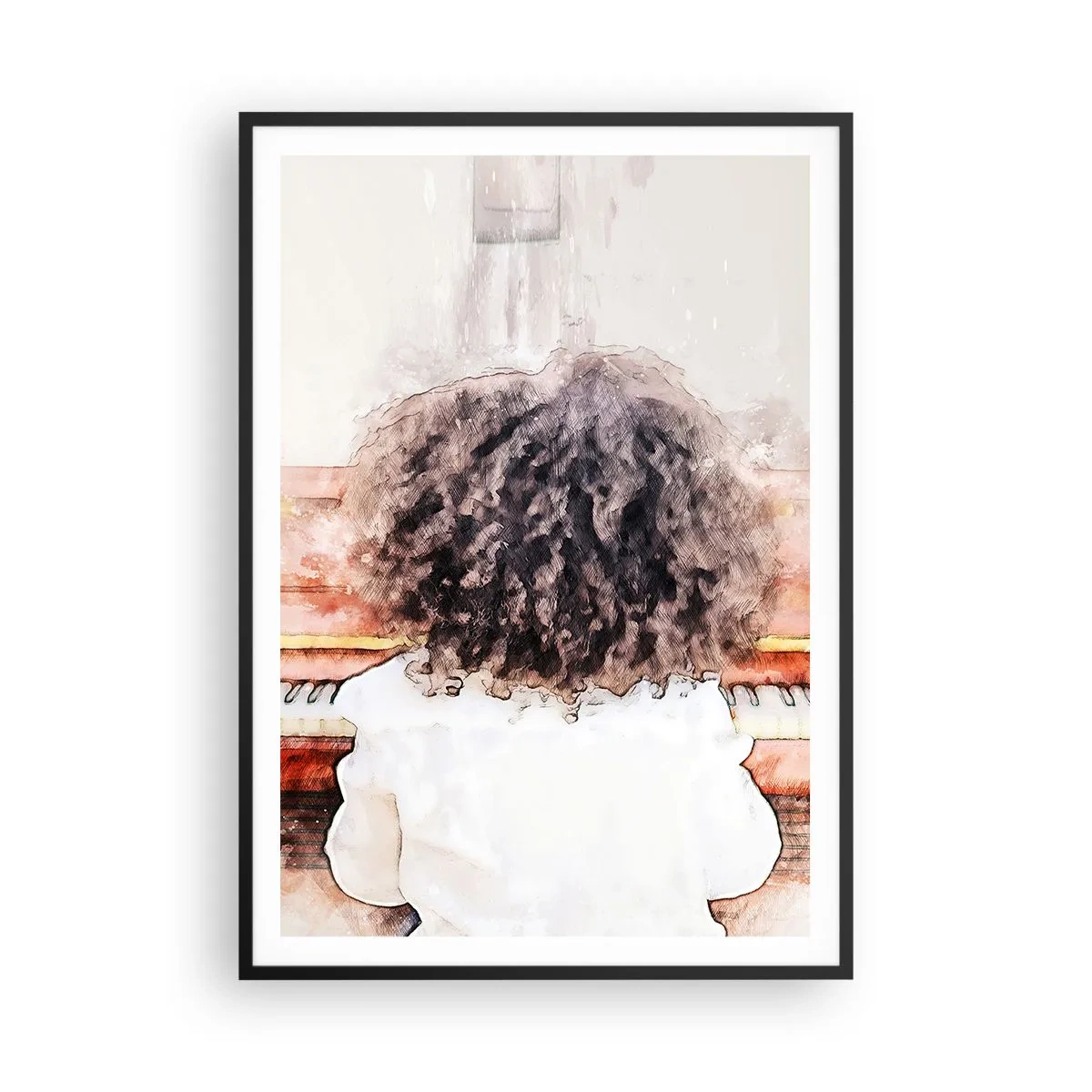 Plakat i sort ramme - i et ny verden - 70x100 cm