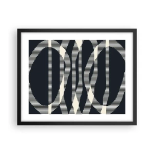 Plakat i sort ramme - Forsøg på at bryde igennem mørket - 50x40 cm