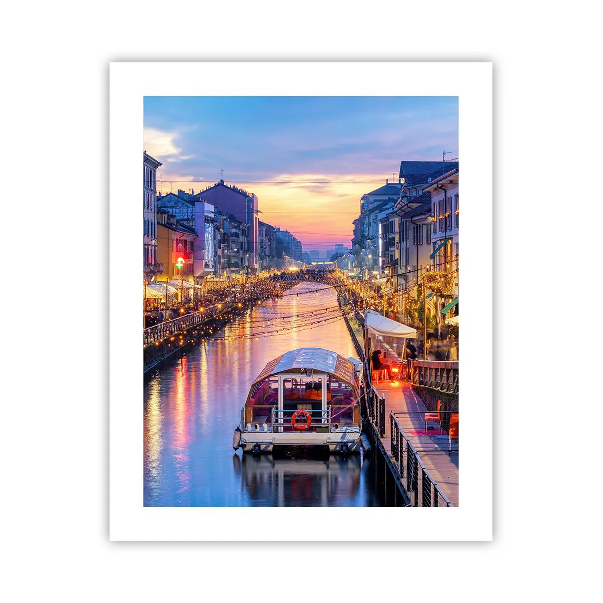 Plakat - En aften med lys og sjov - 40x50 cm