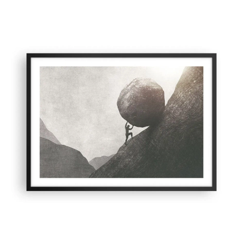 Plakat i sort ramme - Jeg tror mod al forventning - 70x50 cm