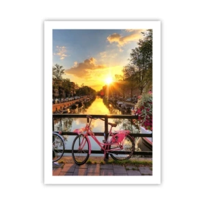 Plakat - Forårsmorgen i Amsterdam - 50x70 cm