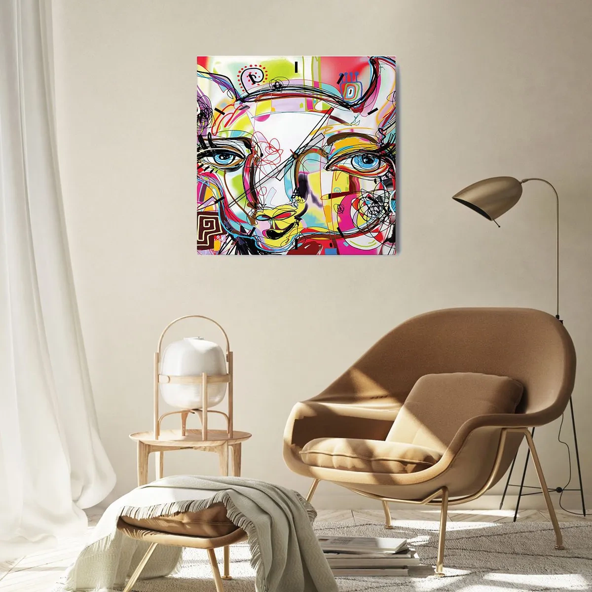 Vægur, Uret - Rigdommen ved katteeksamen - 40x40 cm