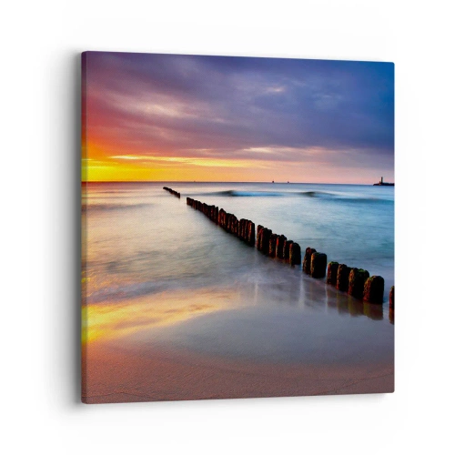 Lærredstryk - Billede på lærred - Lyt til stilheden - 40x40 cm