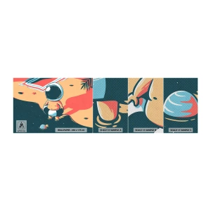 Prøve Fototapet Premium Sand - Fra et andet perspektiv - Abstraktion, Strand, Astronaut - 100x30 cm