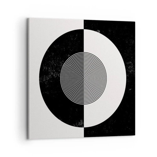 Lærredstryk - Billede på lærred - Harmoni i sort og hvidt - 60x60 cm
