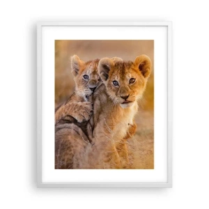 Plakat i hvid ramme - Forstyr ikke! Vi har det sjovt - 40x50 cm